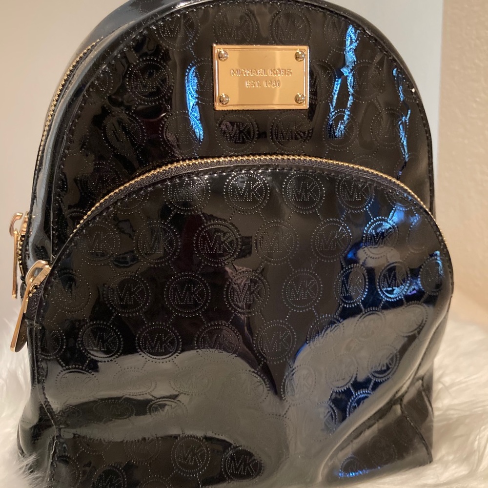 Michael Kors patent leather backpack